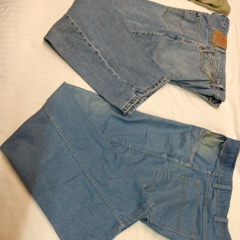 36x30 /29 Mens 7 Jeans Lot  / 1 Pair Dickies Khaki